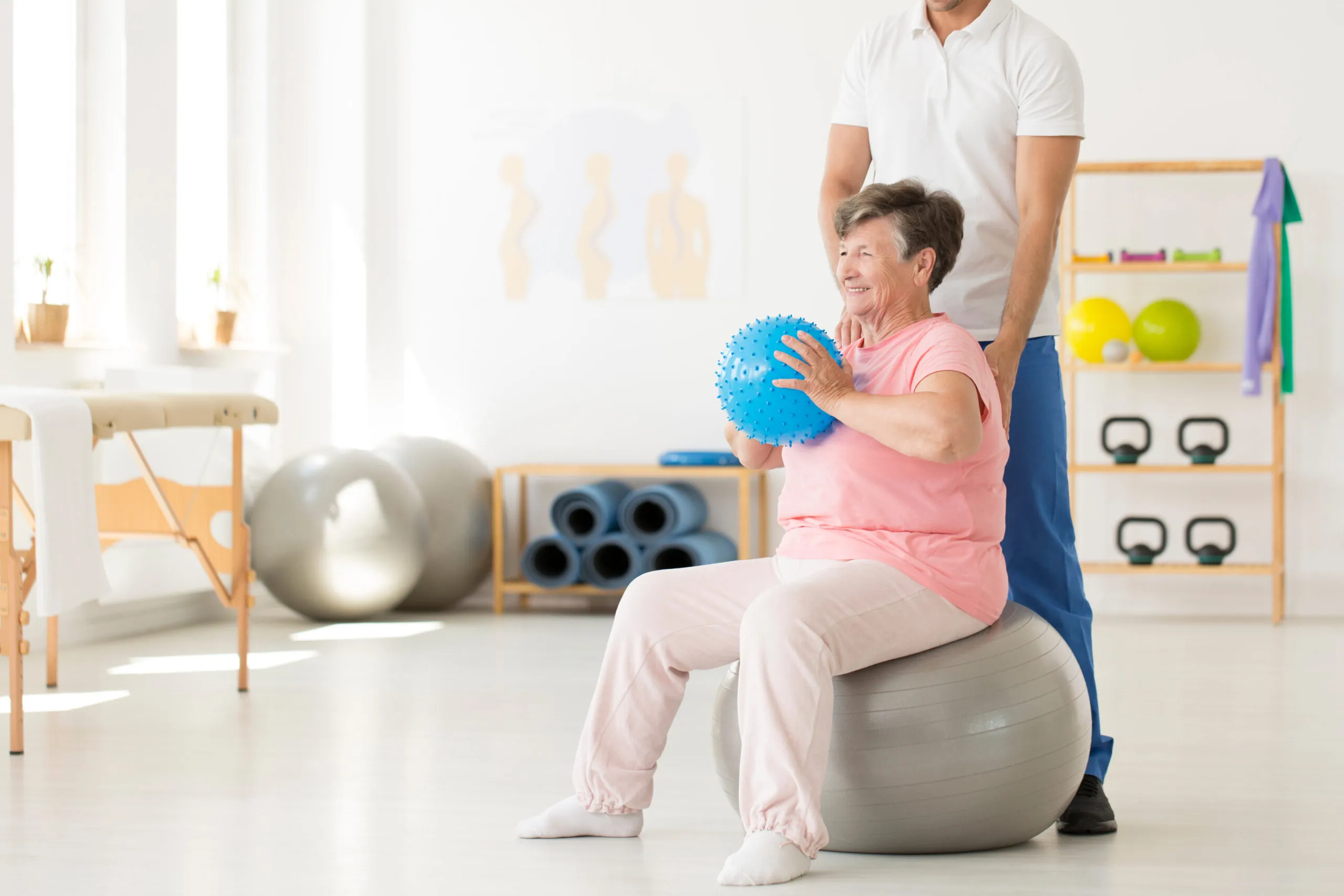 Senior patient working with a healthcare professional