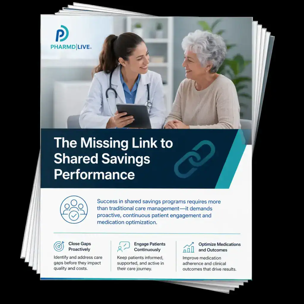 The Missing Link to Shared Savings Performance healthcare ebook cover